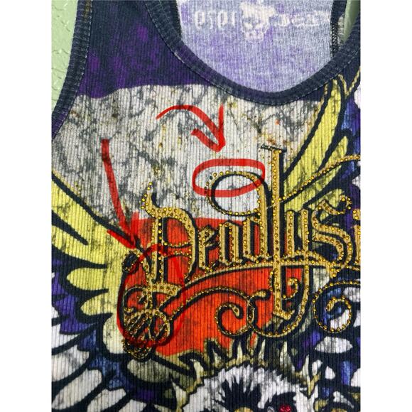 Deadly Sins Y2K Pride Embellished Cotton Tank Top Women’s Size S M - Picture 6 of 8